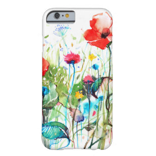 Capa Barely There Para iPhone 6 Flores Coloridas de Mola e Aquarelas de Mola Verme