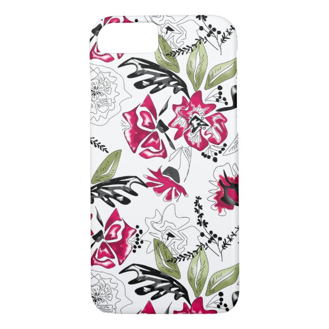 Capa Para iPhone, Case-Mate Flores de aquarela (Verso)