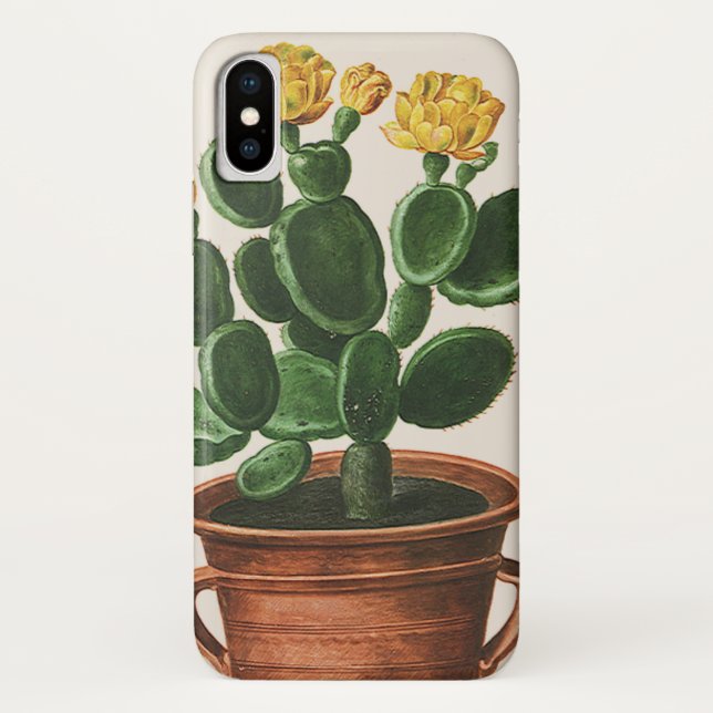 Capa Para iPhone, Case-Mate Flores de Cacto Antigos, Plantas de Cactos Suculen (Verso)