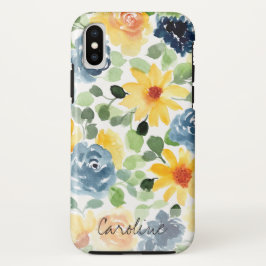 Capa Para iPhone Da Case-Mate Flores de Mola de Aquarela. Adicionar Nome.