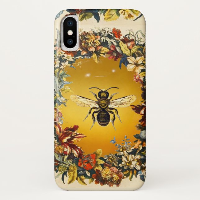 CAPA PARA iPhone, Case-Mate  FLORES DE PRIMAVERA, ABELHA DE MEL/APOSTA DE MEL (Verso)