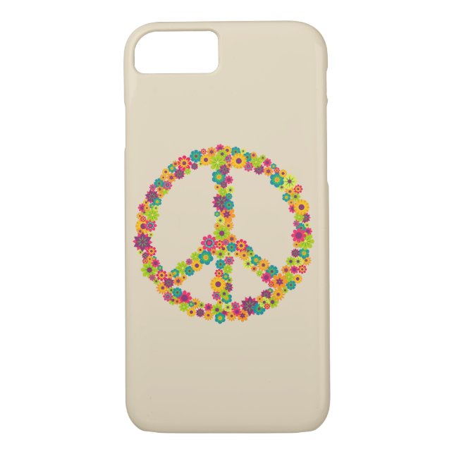 Capa Para iPhone, Case-Mate Flores de sinal de paz hippy (Verso)