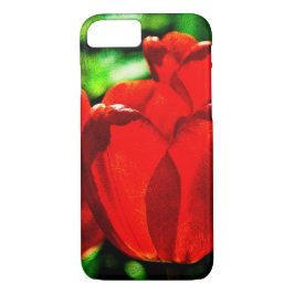Capa iPhone 8/ 7 Flores de tulipas vermelhas