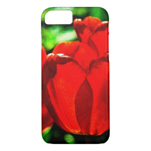 Capa iPhone 8/ 7 Flores de tulipas vermelhas