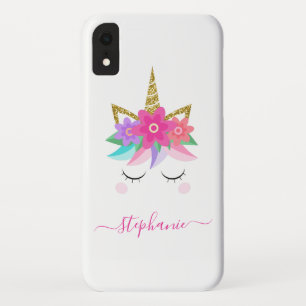 Capa Para iPhone Da Case-Mate Flores do Unicórnio Douradas - Lente Personalizada