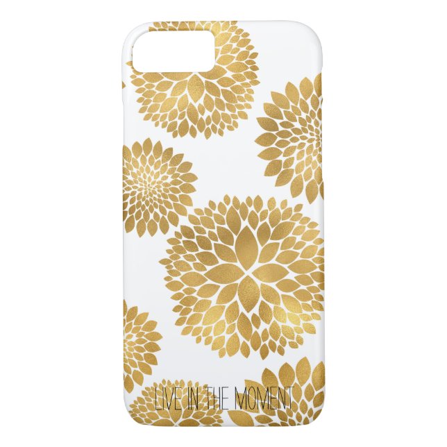Capa Para iPhone, Case-Mate Flores Douradas Chic (Verso)