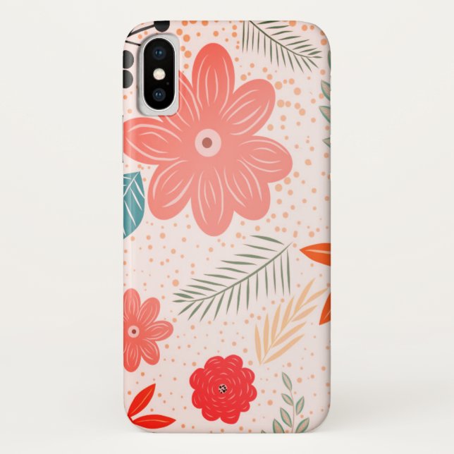 Capa Para iPhone, Case-Mate Flores e pontos bonito (Verso)