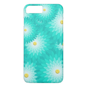 Capa iPhone 8 Plus/7 Plus Flores Fantásticas e Turquesa