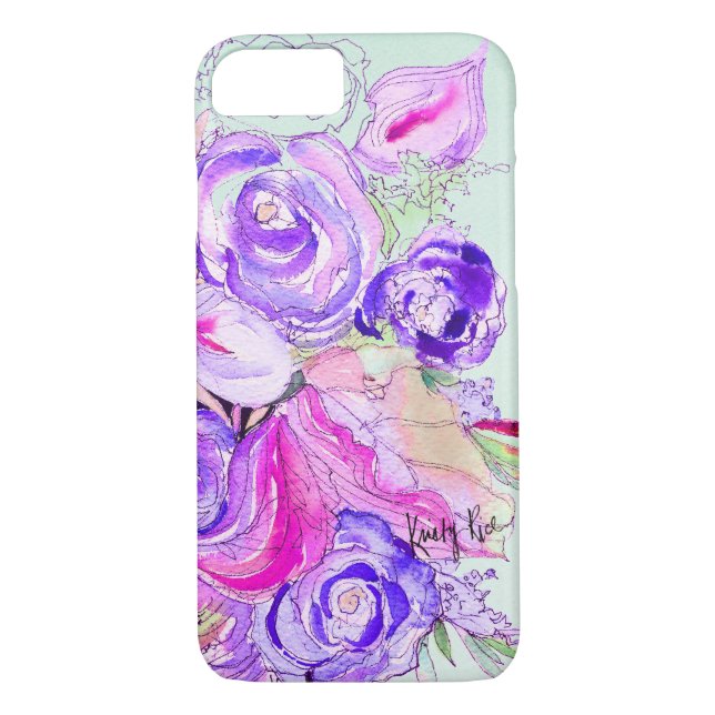 Capa Para iPhone, Case-Mate Flores roxas (Verso)