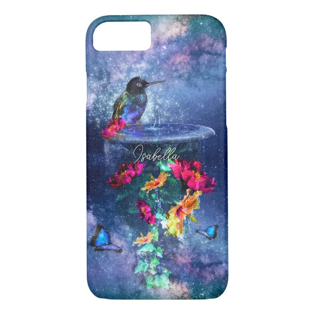 Capa Para iPhone, Case-Mate Flores tropicais, beija-flor personalizado (Verso)