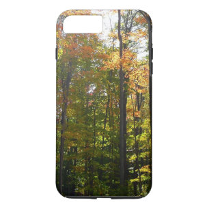 Capa iPhone 8 Plus/7 Plus Floresta Outonal Ensolarada Paisagem de Outono
