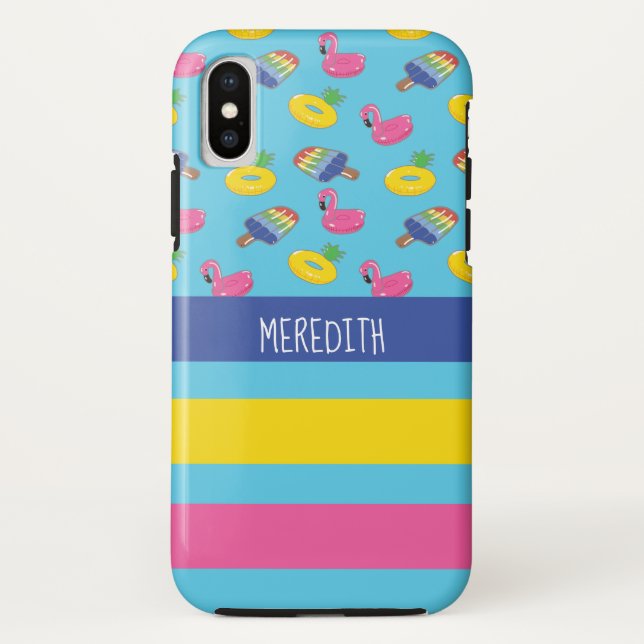 Capa Para iPhone, Case-Mate Flutuações de Piscina em forma azul-claro personal (Verso)