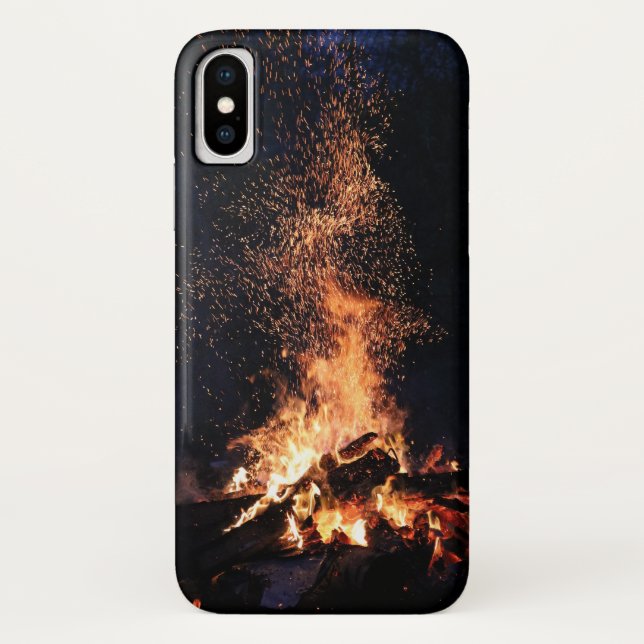 Capa Para iPhone, Case-Mate Fogo à Noite no Campo (Verso)