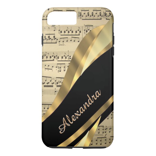 Capa Para iPhone, Case-Mate Folha de música elegante personalizada (Verso)