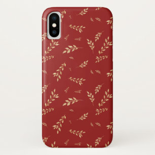 Capa Para iPhone Da Case-Mate Folha de Ouro Elegante Chic deixa vermelha