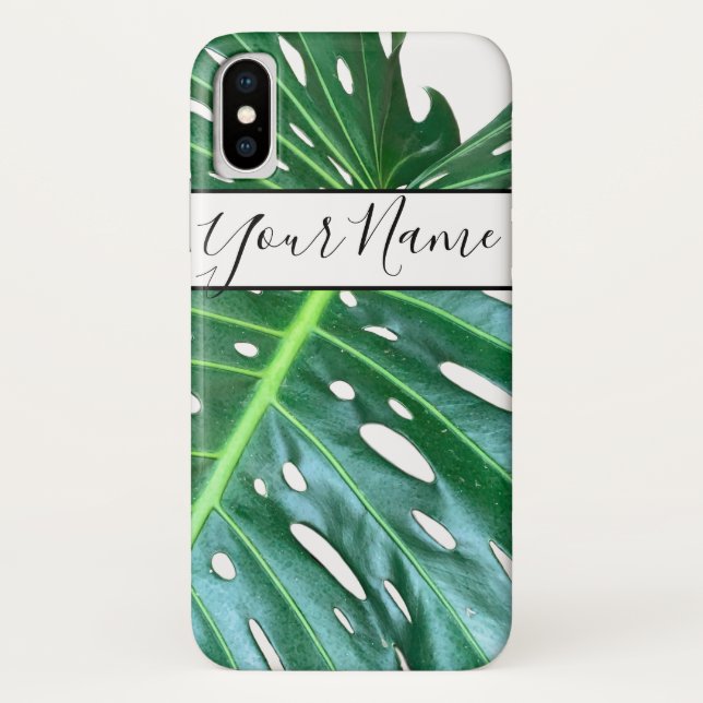 Capa Para iPhone, Case-Mate Folha de Palma, folhagem tropical, floresta tropic (Verso)