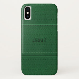 Capa Para iPhone X Folha Verde Escura