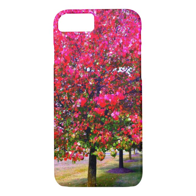 Capa Para iPhone, Case-Mate Folhas de outono impressionistas rosa (Verso)