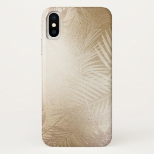 Capa Para iPhone Da Case-Mate Folhas de Palmeira Tropical Botânica Brilho Dourad