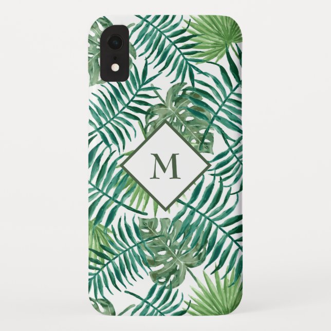 Capa Para iPhone, Case-Mate Folhas Exóticas Monogramas (Verso)