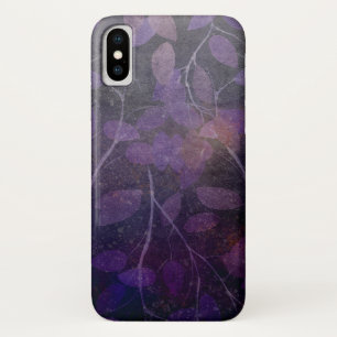 Capa Para iPhone Da Case-Mate folhas roxas em preto