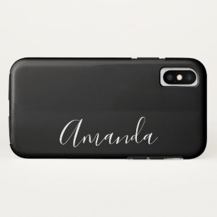 Capa Para iPhone Da Case-Mate Fonte de roteiro moderno (preto)