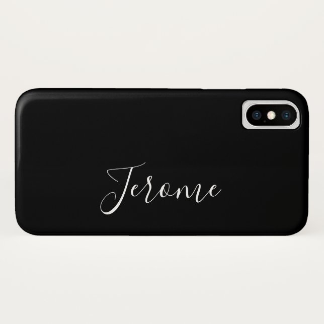Capa Para iPhone, Case-Mate Fonte de roteiro moderno (preto) (Verso (Horizontal))