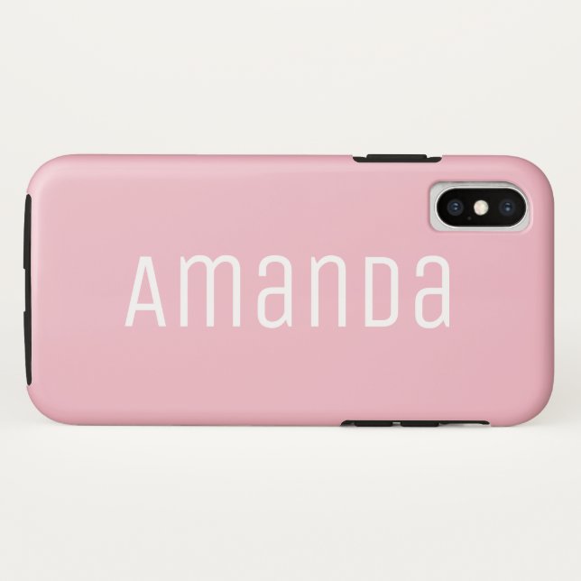 Capa Para iPhone, Case-Mate Fonte Moderna em Rosa Negrito (Verso (Horizontal))
