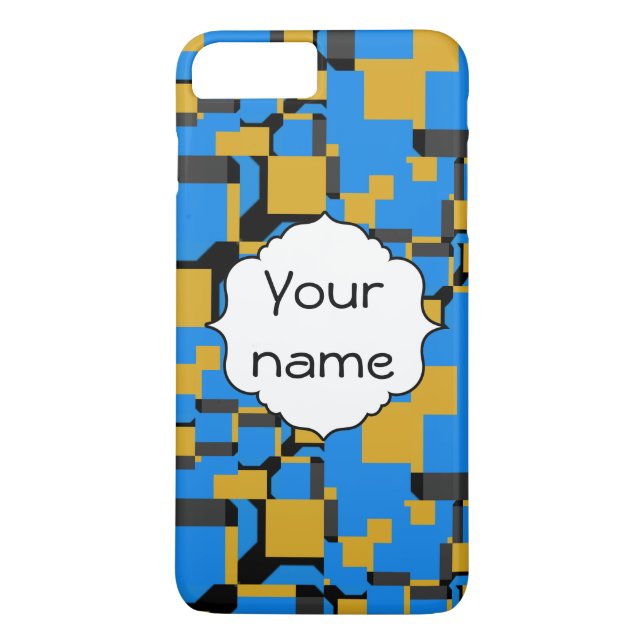 Capa Para iPhone, Case-Mate Formas amarelas azuis (Verso)