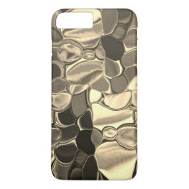 Capa iPhone 8 Plus/7 Plus Formas arredondadas em cor de bronze ou bege, bril
