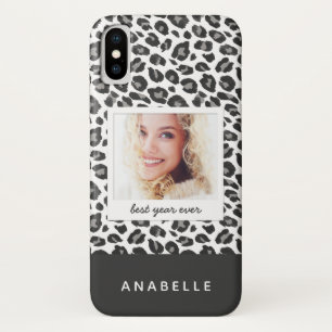 Capa Para iPhone Da Case-Mate Foto da safra de impressão do leopardo preto e bra