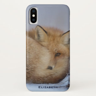 Capa Para iPhone Da Case-Mate Foto De Inverno Enrolada De Raposa Bela