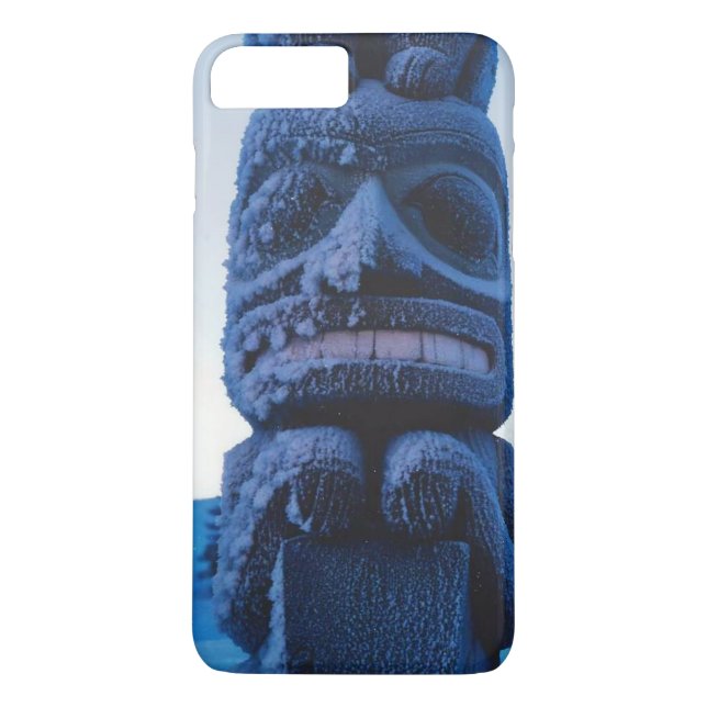 Capa Para iPhone, Case-Mate Foto De Polo Totem Do Alaskan Esculpida No Inverno (Verso)