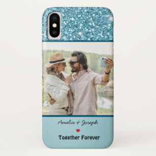 Capa Para iPhone Da Case-Mate Foto do Casal de Amor Personalizado com Brilho Azu