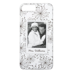 Capa iPhone 8 Plus/7 Plus Foto feita sob encomenda & fundo floral retro