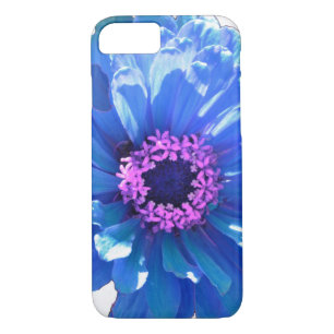 Capa iPhone 8/ 7 Foto floral azul-margarida