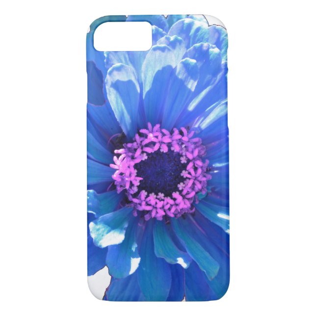 Capa Para iPhone, Case-Mate Foto floral azul-margarida (Verso)