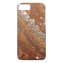 Capa iPhone 8/ 7 Foto Marble Castanho, Vermelho e Branco