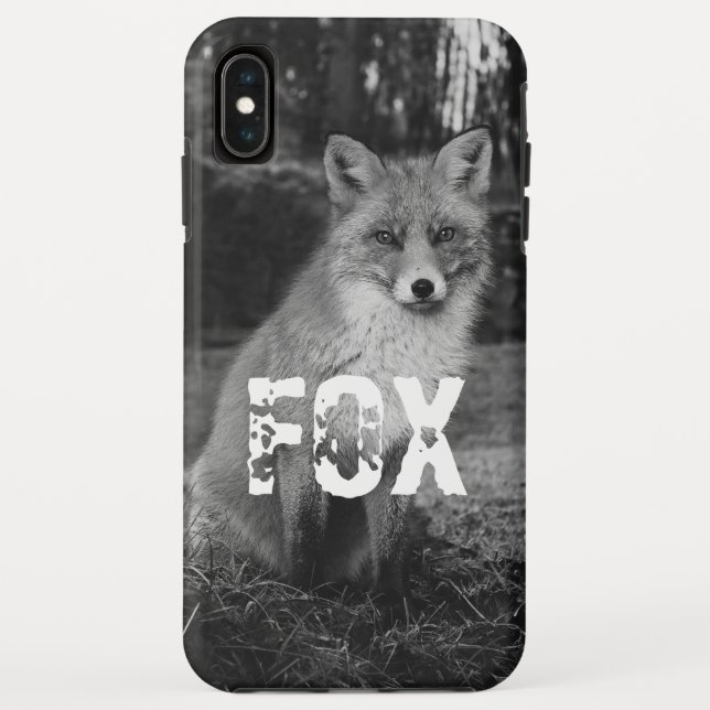 Capa Para iPhone, Case-Mate Foto personalizada adorável animal Fox chic black  (Verso)