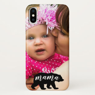 Capa Para iPhone Da Case-Mate Foto personalizada Black & White Mama Bear
