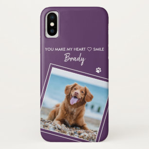 Capa Para iPhone Da Case-Mate Foto personalizada - Cão Pet Roxo Moderno