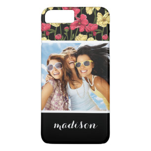 Capa Para iPhone Da Case-Mate Foto personalizada e nome Padrão floral elegante 2