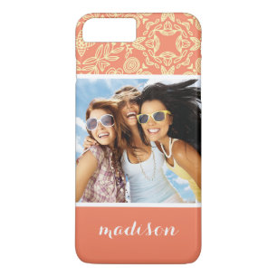 Capa iPhone 8 Plus/7 Plus Fotografia personalizada e nome no plano de fundo 