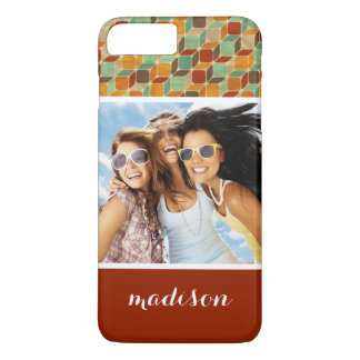 Capa Para iPhone Da Case-Mate Fotografia personalizada e nome Padrão geométrico 
