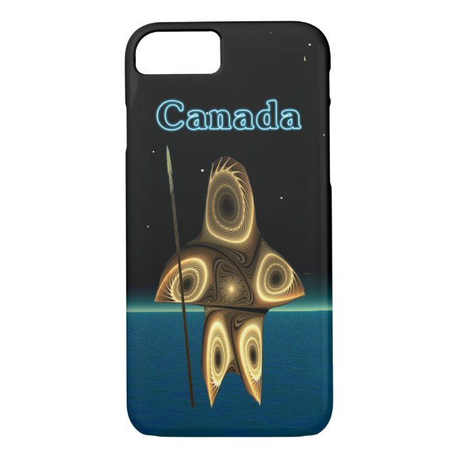 Capa Para iPhone, Case-Mate Fractal Inuit Hunter - Canadá (Verso)