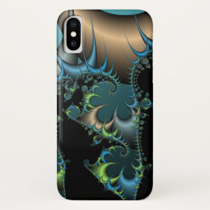 Capa Para iPhone Da Case-Mate Fractal preto e azul legal