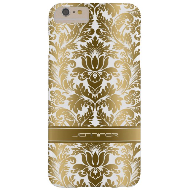 Capa Para iPhone, Case-Mate Fragmentos Dourados Elegantes 2 Fundo Branco (Verso)