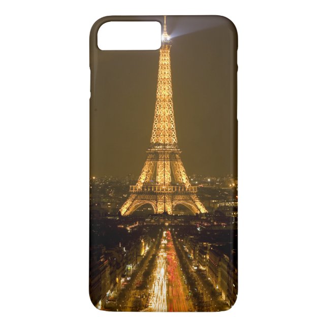 Capa Para iPhone, Case-Mate França, Paris. Visão noturna da Torre Eiffel (Verso)