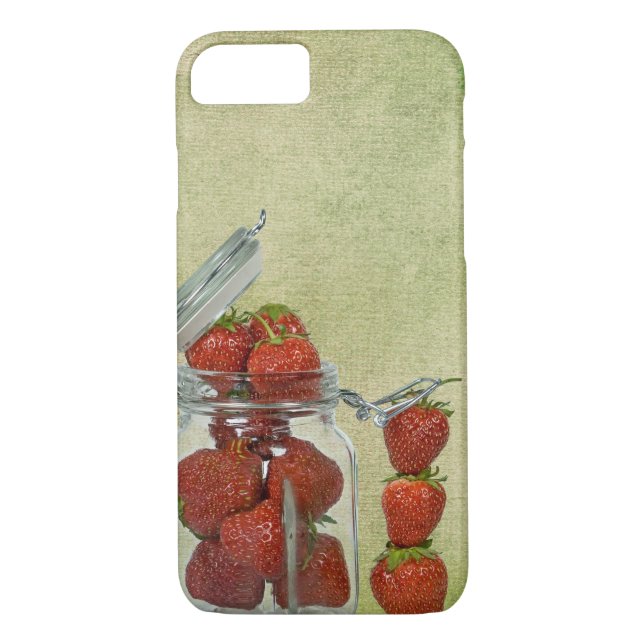 Capa Para iPhone, Case-Mate frasco de morango (Verso)