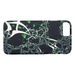 Capa iPhone 8/ 7 Fratural branco imperfeito no espaço negro, tricot